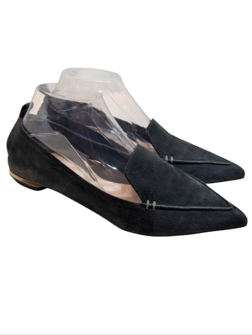 Nicholas Kirkwood Suede Pointed Loafers Size EU 38.5 US Size 8/8.5
